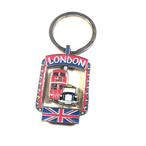 London England Spinner Keychain Bus Taxi British Souvenir